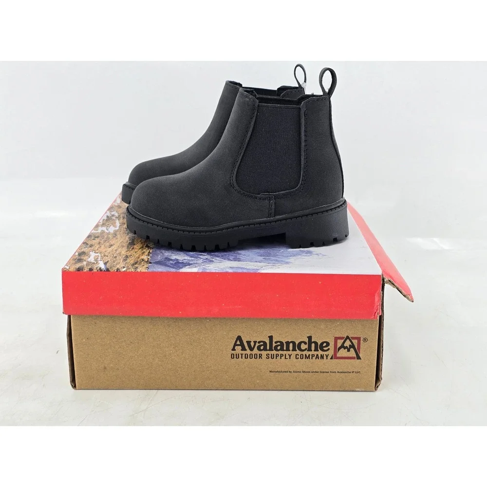 Avalanche Chelsea Boots Kids Size 5 Black Outdoor Pull On AV98785 - New